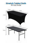 Utopia Kitchen Spandex Tablecloth 2 Pack [6FT, Black] Tight, Fitted, Washable and Wrinkle Resistant Stretch Rectangular Patio Table Cover for Event, Wedding, Banquet & Parties [72Lx30Wx30H] Inch 🍁 All In One Marketplace Canada