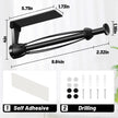 VEHHE Paper Towel Holder Under Cabinet with Ratchet System, Single Hand Operable Paper Towel Holder Wall Mount with Damping Effect, Self-Adhesive Papers Towels Holders or Drilled for Kitchen (Black) 🍁 All In One Marketplace Canada