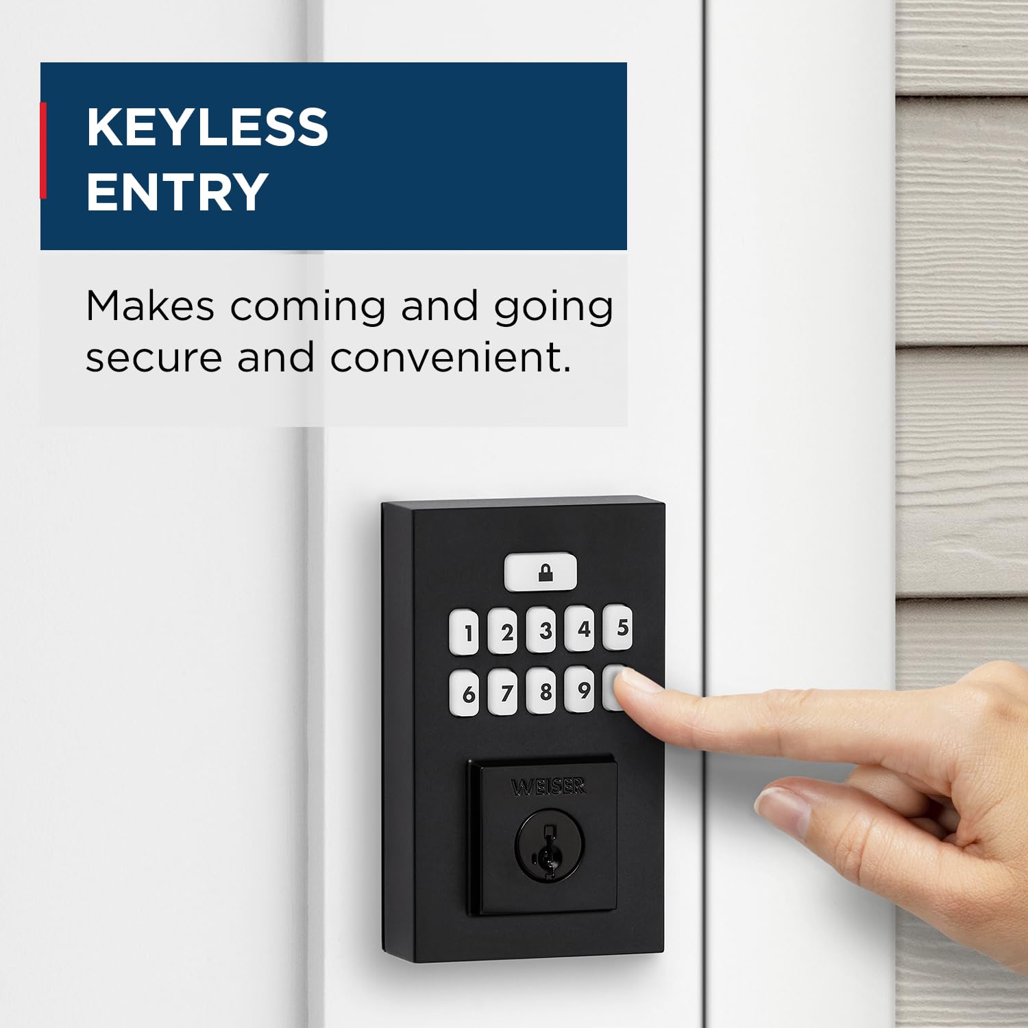 Weiser Matte Black Front Door Lock and Handle Set, SmartCode Keypad Door Lock with San Clemente Handleset & Halifax Interior Door Handle, Keyless Entry Door Lock, Front Door Handles with Deadbolt Lock 🍁 All In One Marketplace Canada
