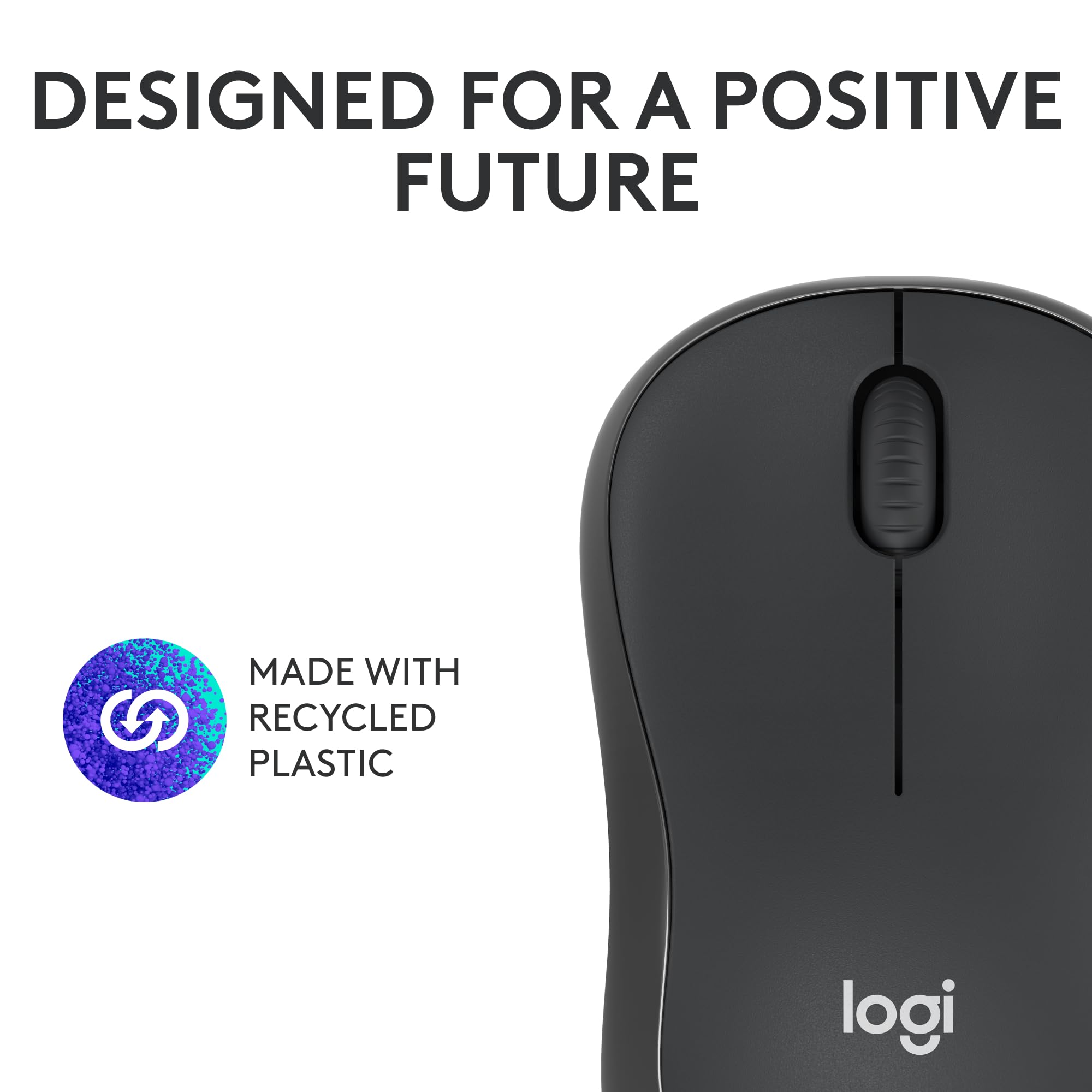 Logitech M240 Silent Bluetooth Mouse, Wireless, Compact, Portable, Smooth Tracking, 18-Month Battery, for Windows, macOS, ChromeOS, Compatible with PC, Mac, Laptop, Tablets - Graphite 🍁 All In One Marketplace Canada