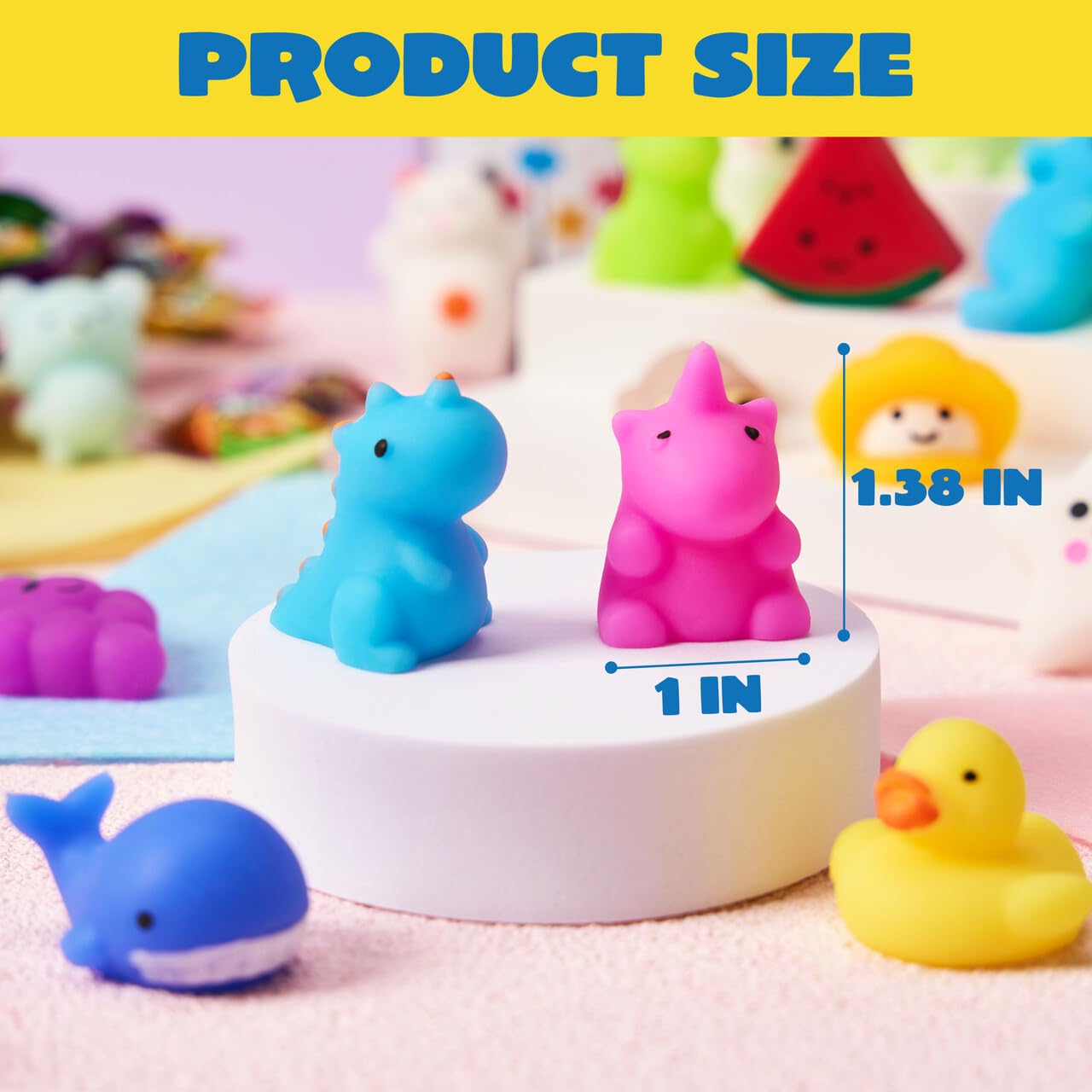 JOYIN Mochi Squishy Toys Set, Random 25 Pack Mini Mochi Party Favors for Kids, Easter Gifts for Kids Kawaii Squishy Toy Stress Relief Toys, Goodie Bags Fillers with Storage Box, Classroom Prizes 🍁 All In One Marketplace Canada