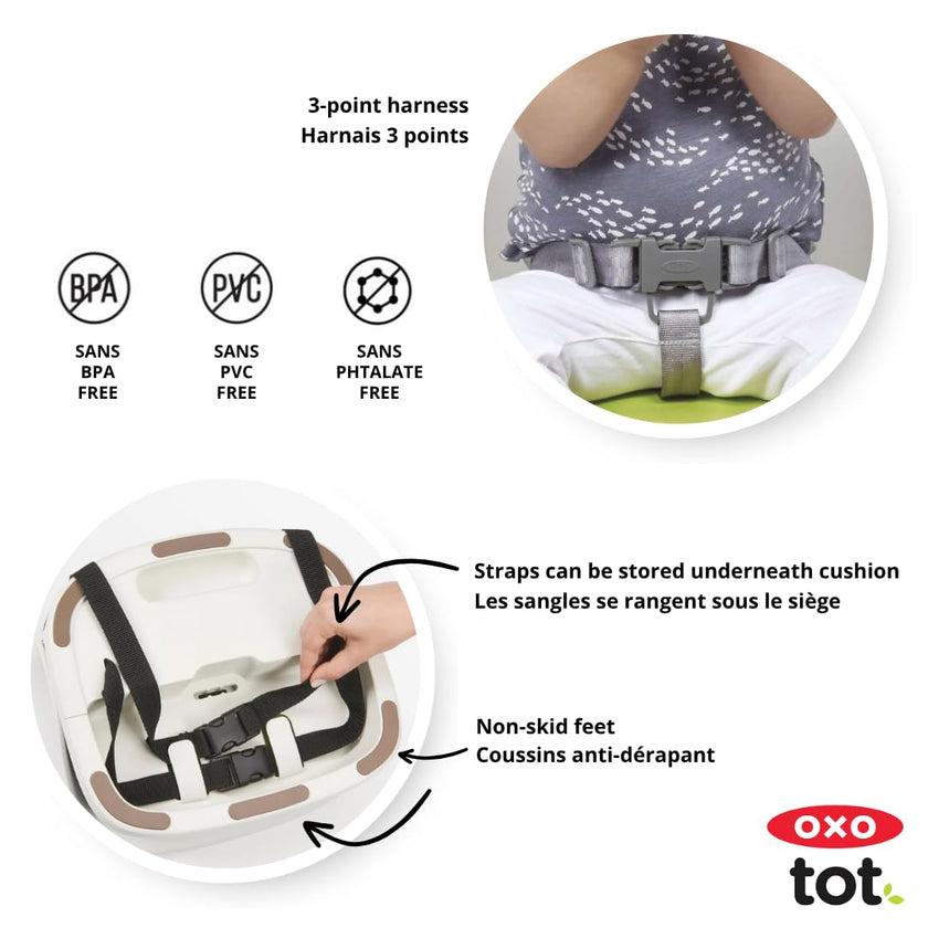 Oxo Tot Perch Booster Seat with Straps, Gray 🍁 All In One Marketplace Canada