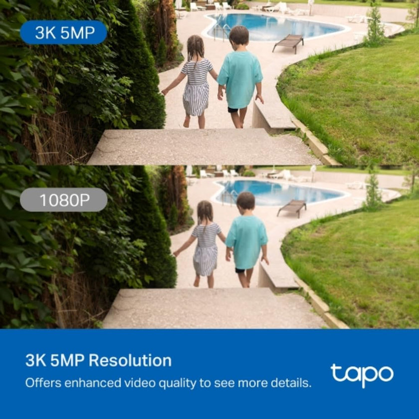 TP-Link Tapo 3K 5MP Pan/Tilt Outdoor Wired Security Wi-Fi Camera, 360° Visual Coverage, Starlight Full-Color Night Vision Up to 98ft, Person/Pet/Venicle Detection,Physical Privacy Mode (Tapo C530WS) 🍁 All In One Marketplace Canada