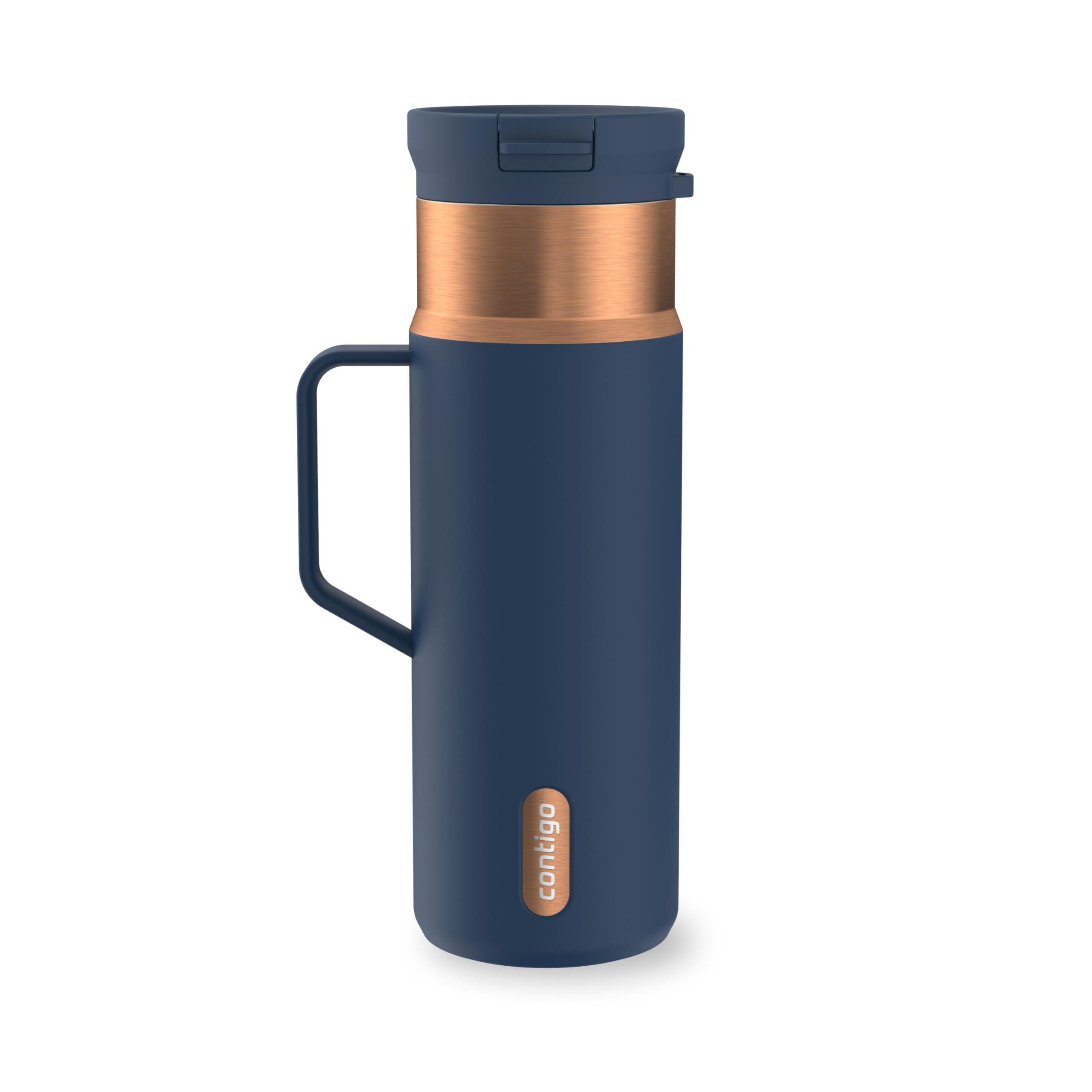 Contigo SnapSeal 20 oz Travel Mug w/Side Handle | Vacuum-Insulated Stainless Steel for Hot Coffee & Tea or Cold Drinks | Spill-Proof Lid w/Straw Compatibility | BPA & Lead-Free | Dishwasher Safe 🍁 All In One Marketplace Canada