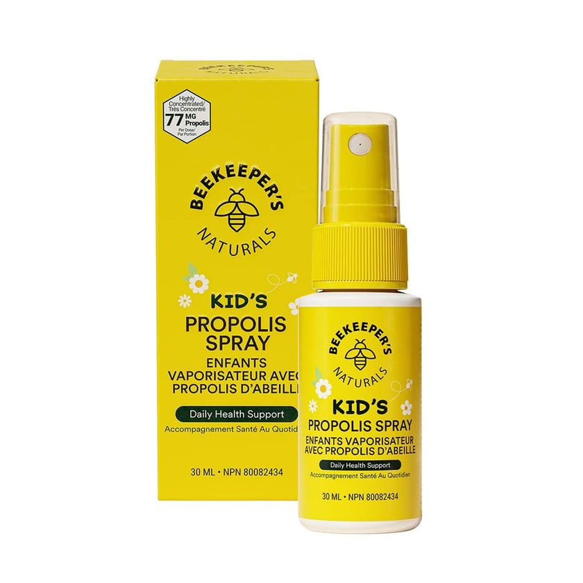 BEEKEEPER'S NATURALS Propolis Throat Spray for Kids - Made with 77mg Bee Propolis Extract - Natural Immune Support & Sore Throat Relief - Has Antioxidants & Gluten-Free (1.06 oz) 🍁 All In One Marketplace Canada