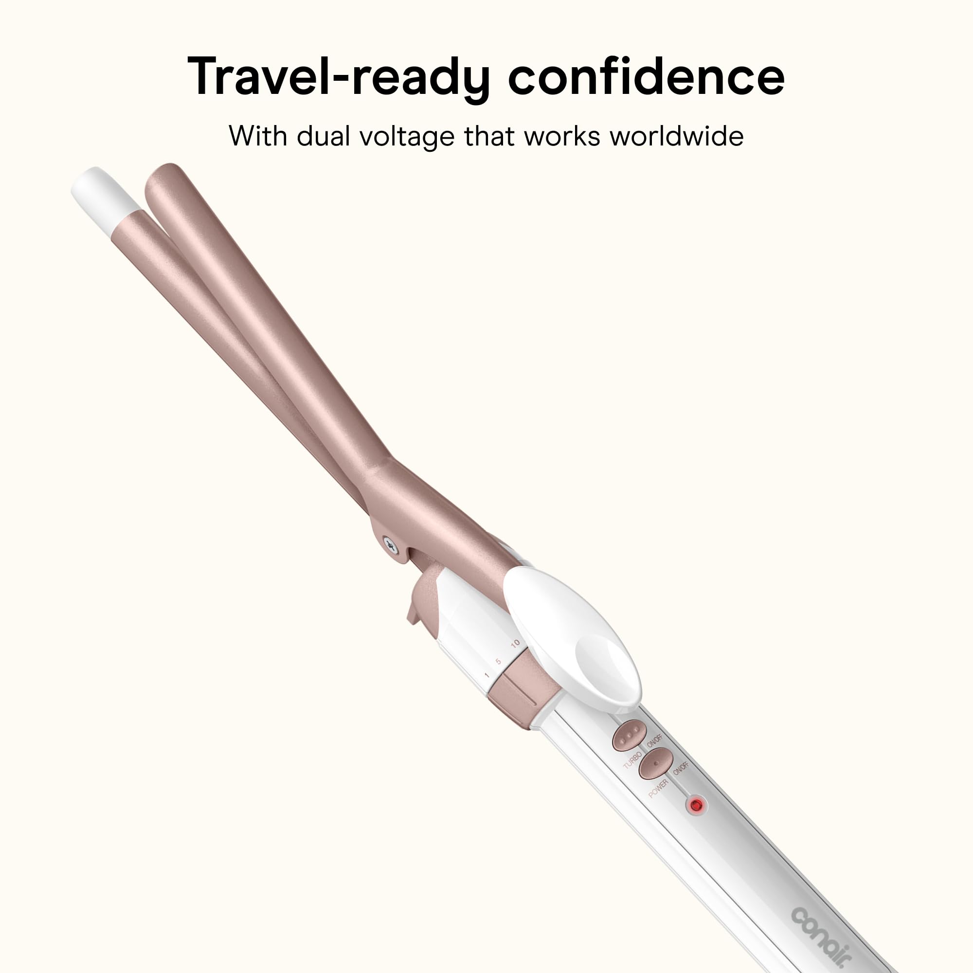 Conair Double Ceramic Curling Iron, 1/2-inch Curling Iron, White/Rose Gold 🍁 All In One Marketplace Canada