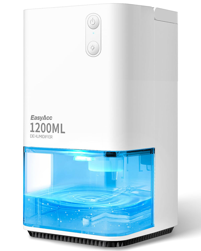 EasyAcc® Dehumidifiers, 40 oz Water Tank, (450sq ft) Quiet Dehumidifiers for RV Bedroom Bathroom Closet Auto Shut off 1200ml Small Dehumidifier with Handle, 7 Lights for Closets Trailer 🍁 All In One Marketplace Canada