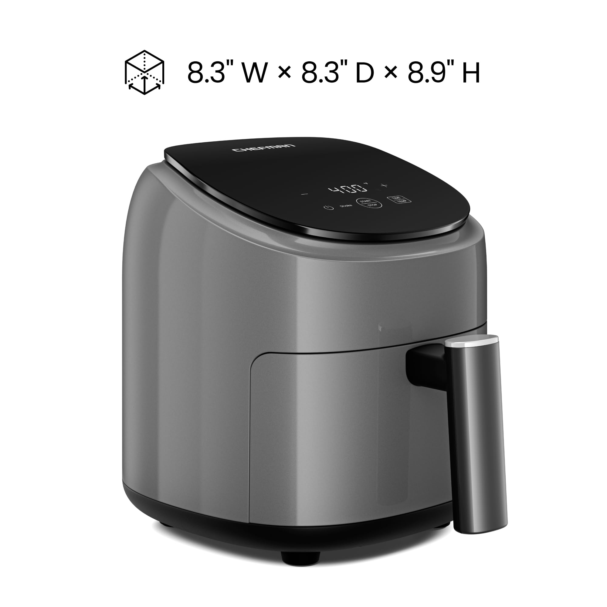 Chefman 2 Qt Mini Air Fryer – Compact and Space-Saving Air Fryer, PFAS-Free Nonstick Basket, Quick & Easy Meals in Minutes, Perfect for Apartments and Dorms, Digital Timer and Shake Reminders – Grey 🍁 All In One Marketplace Canada