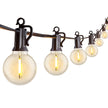 Outdoor String Lights 25 Feet G40 Globe LEDs Patio Lights with 13 Edison LED Bulbs(1 Spare), Waterproof Connectable Hanging Light for Backyard Porch Balcony Party Decor, E12 Socket Base, Black 🍁 All In One Marketplace Canada