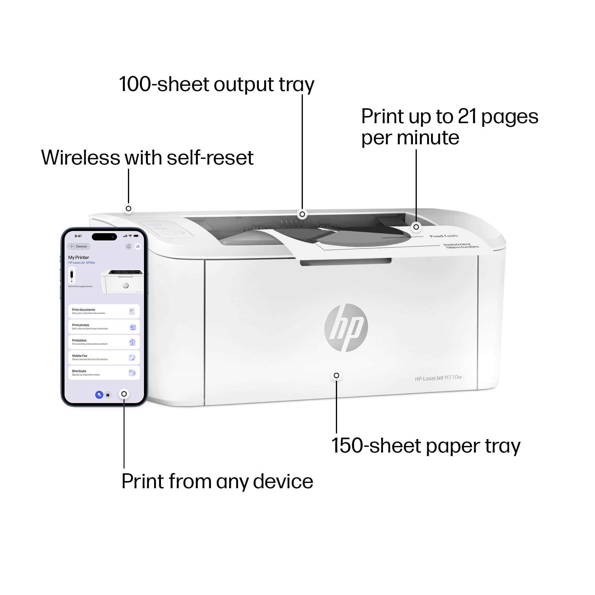 HP LaserJet M110w Wireless Black & White Printer 🍁 All In One Marketplace Canada