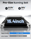 Yagud Walking Pad with 8% Incline, 3 in 1 Treadmill for Home & Office, 2.5HP Under Desk Treadmill with Handle, Portable Treadmill with Remote Control & Led Display, No Installation 🍁 All In One Marketplace Canada