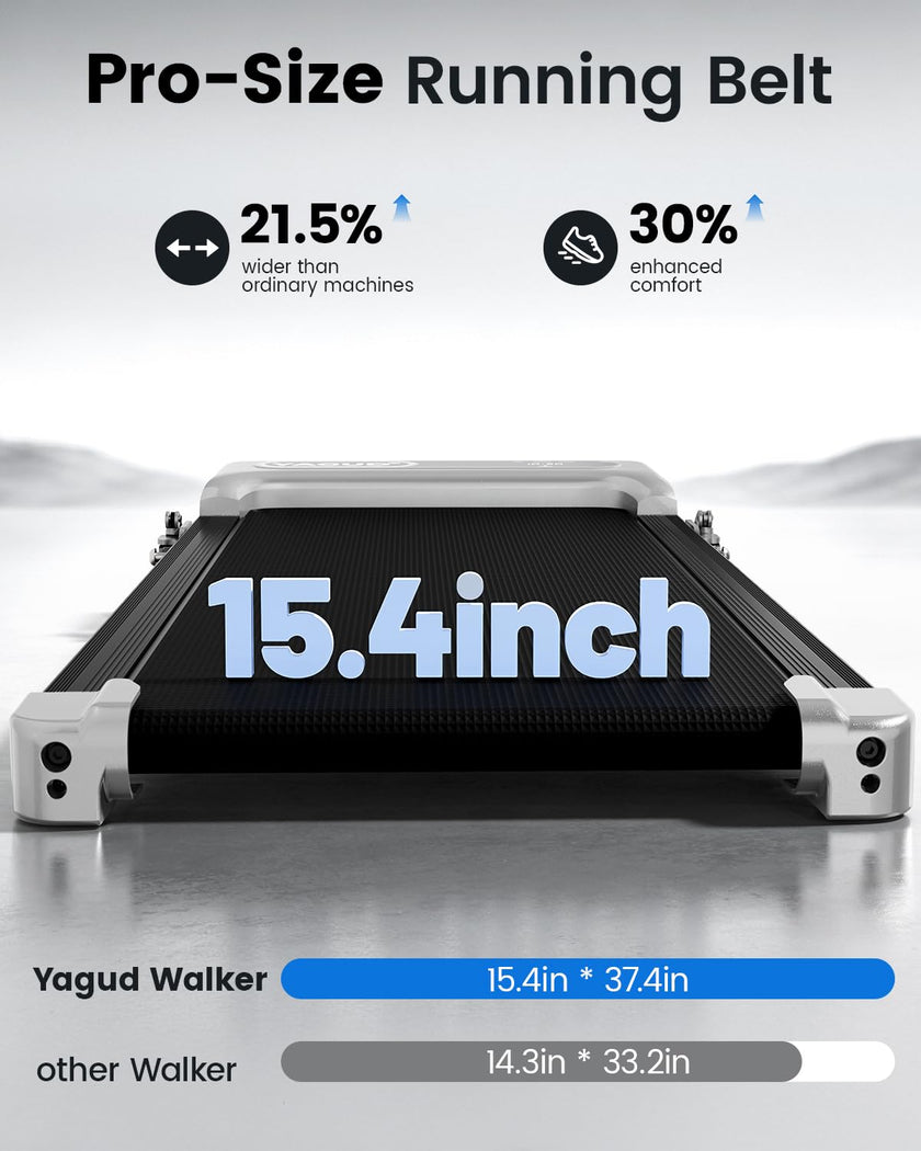 Yagud Walking Pad with 8% Incline, 3 in 1 Treadmill for Home & Office, 2.5HP Under Desk Treadmill with Handle, Portable Treadmill with Remote Control & Led Display, No Installation 🍁 All In One Marketplace Canada