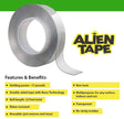 Alientape Nano Double Sided Tape Reusable Washable Transparent Traceless Multi-Purpose Adhesive Tape with Nano-Grip Technology for Indoor and Outdoor Mounting Tape As Seen On TV (Set of 3) 🍁 All In One Marketplace Canada