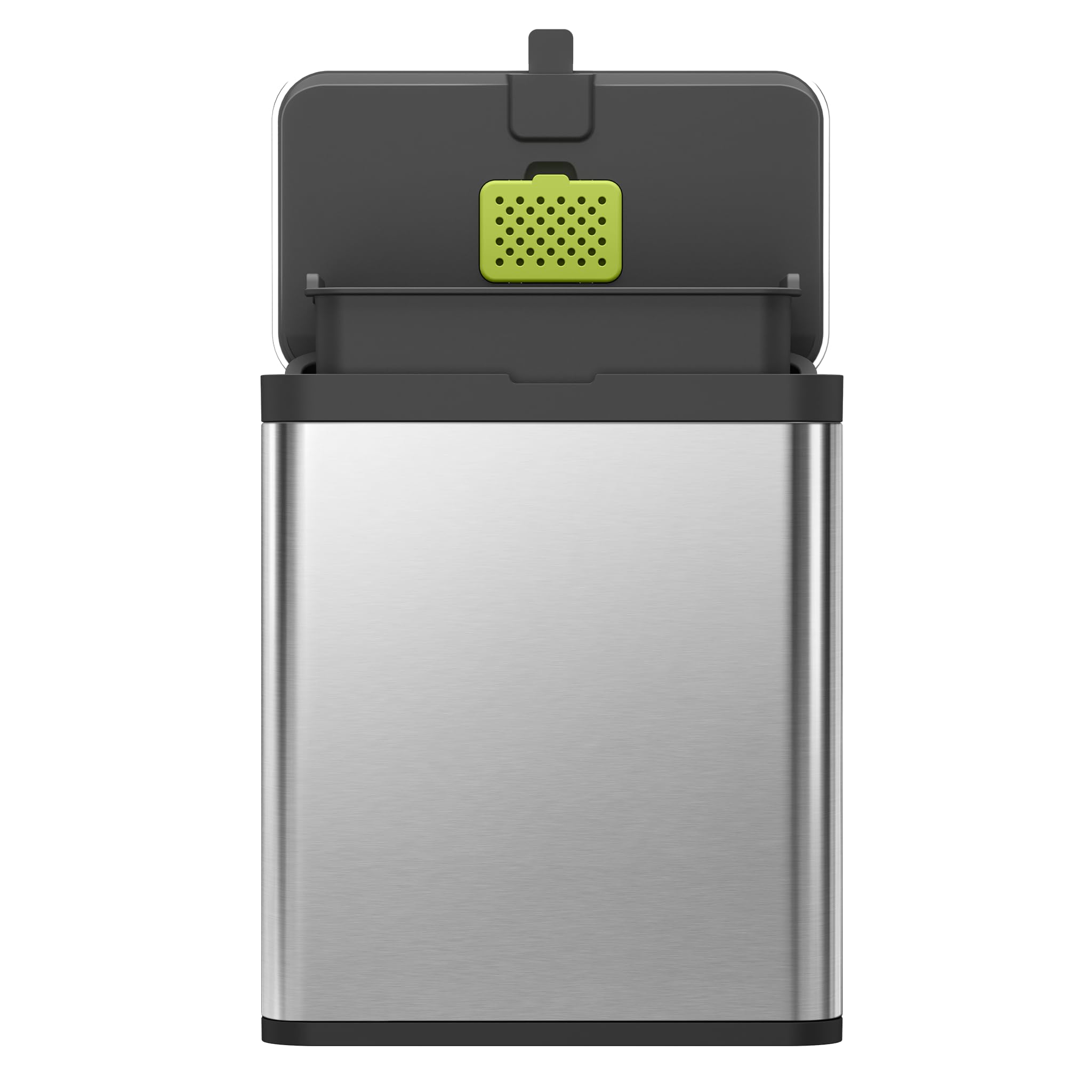 EKO Kitchen Compost Bin, 7L / 1.85 Gal Stainless Steel with Removable Inner Bucket and Deodorizer Compartment, 2-in-1 Countertop Compost Bin with Lid, Food Waste Caddy for Kitchen (MMT & Black Finish) 🍁 All In One Marketplace Canada