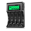 POWEROWL AA AAA Rechargeable Battery Charger, 4 Bay LCD Smart Battery Charger for Ni-MH AA AAA Rechargeable Batteries, Independent Slot & USB Fast Charging 🍁 All In One Marketplace Canada