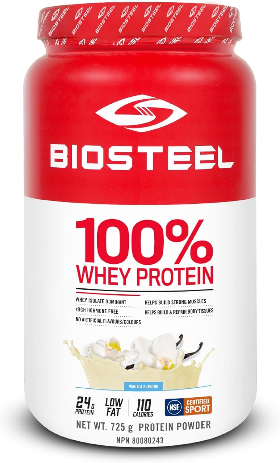 BioSteel 100% Whey Protein Powder, rBGH Hormone Free and Non-GMO Post Workout Formula, Vanilla, 25 Servings 🍁 All In One Marketplace Canada