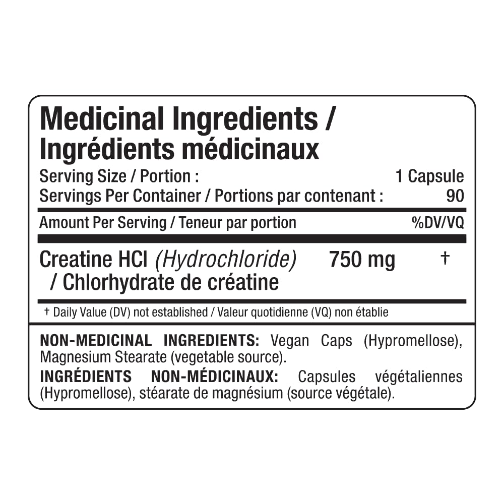 ALLMAX Essentials Creatine HCL, 750 mg, 90 Capsules 🍁 All In One Marketplace Canada