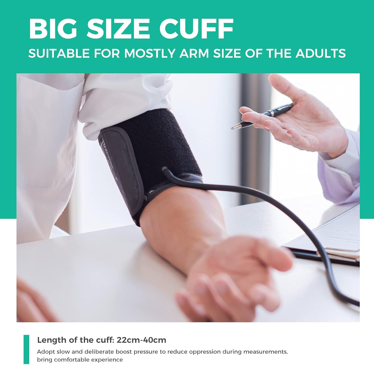 Blood Pressure Machine for Home Use Automatic Blood Pressure Monitor with 2x120 Reading Memory Adjustable Arm Cuff 8.7