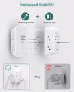 2 Pack USB Wall Charger Surge Protector, Multi Plug Outlet with 5 Outlet Extender and 4 USB Charging Ports (2 USB C Outlet) 3 Sided 1800J Power Bar for Home Travel Office 🍁 All In One Marketplace Canada
