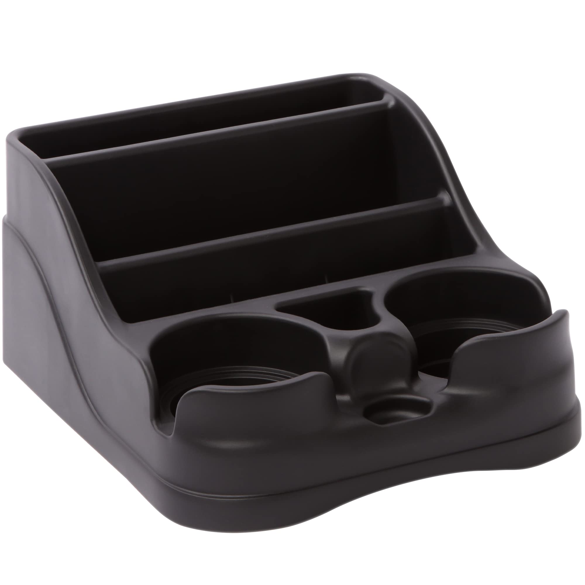 Moblorg Small Center Console for Cars, Trucks, Minivans, SUVs, Vehicle Organizer, Cup Holders, Recycled Plastic, Made in USA (Black) 🍁 All In One Marketplace Canada