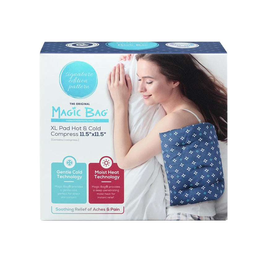 Magic Bag Signature Edition Extra Large Pad Hot & Cold Compress, Hot/Cold Therapy for Back and Shoulder Pain Relief, Cordless Hot Cold Compress, 28 x 29 cm (11
