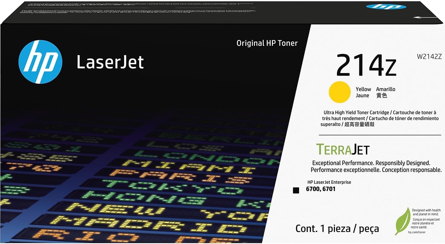 HP 214Z - Ultra High Yield LaserJet - Yellow Toner Cartridge (W2142Z)