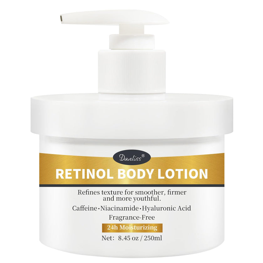 Retinol Body Lotion Fragrance-Free, Anti-Aging Firming Body Cream and Face Moisturizer with Niacinamide Hyaluronic Acid & Shea Butter, Helps Diminish the Look of Crepey Skin for Women & Men 250ml 🍁 All In One Marketplace Canada