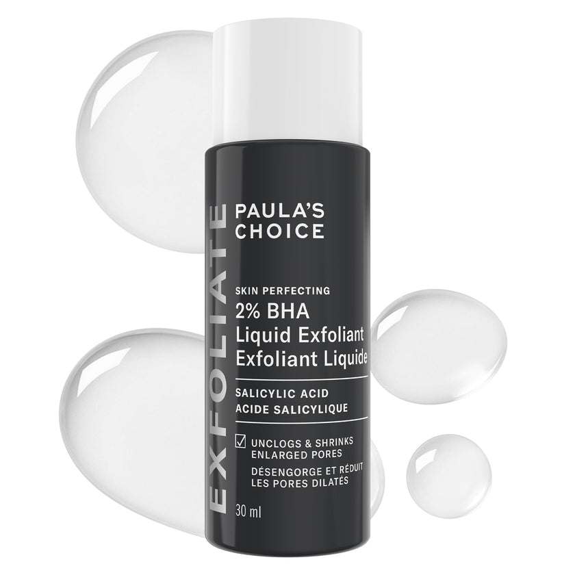 Paula's Choice SKIN PERFECTING 2% BHA Liquid Salicylic Acid Exfoliant, Daily Facial Exfoliator for Enlarged Pores, Wrinkles & Fine Lines, Fragrance-Free, Travel Size - 30 ml 🍁 All In One Marketplace Canada