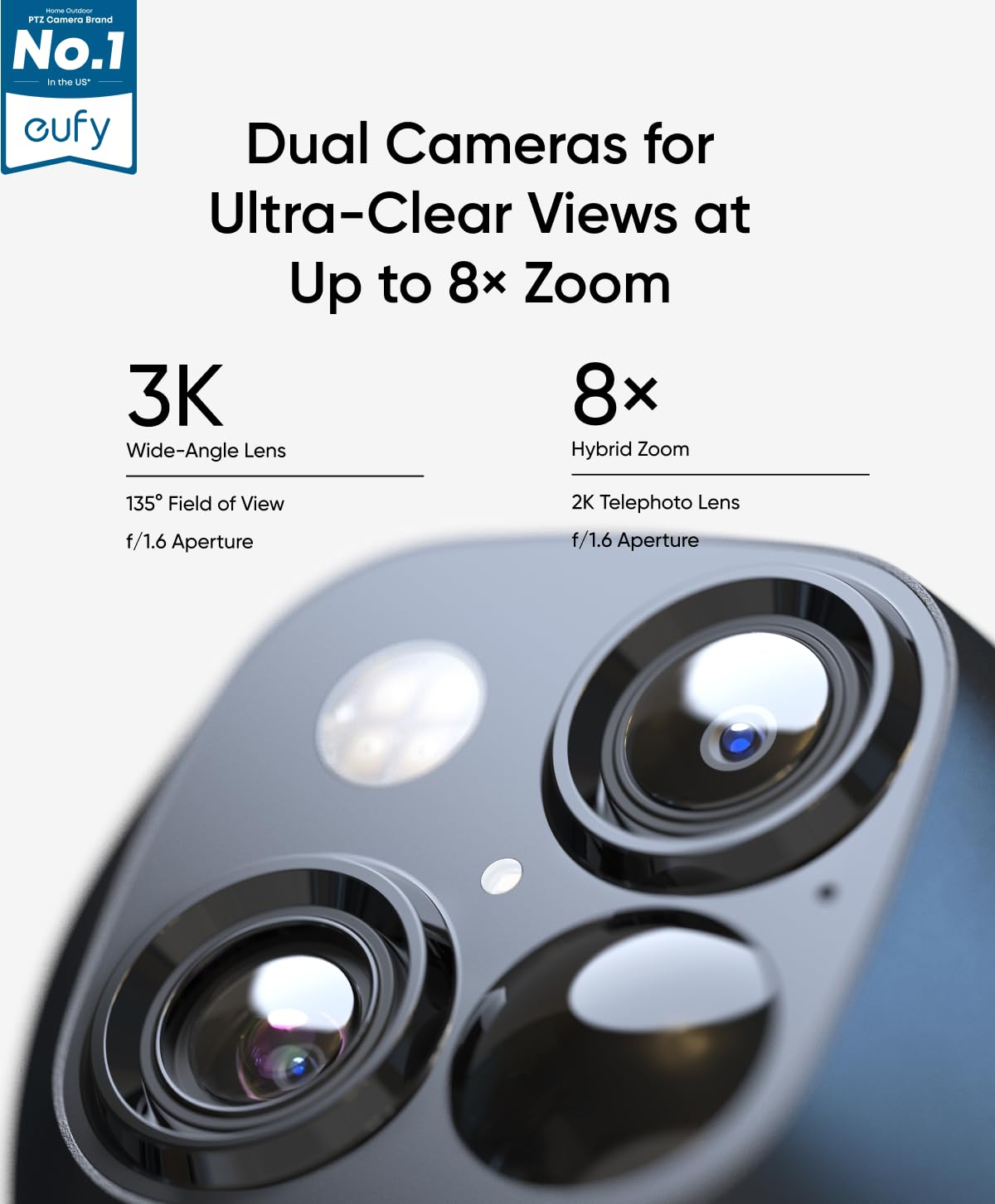 eufy Security SoloCam S340, Solar Security Camera, Wireless Outdoor Camera, 360° Surveillance, No Blind Spots, 2.4 GHz Wi-Fi, No Monthly Fee, HomeBase S380 Compatible 🍁 All In One Marketplace Canada