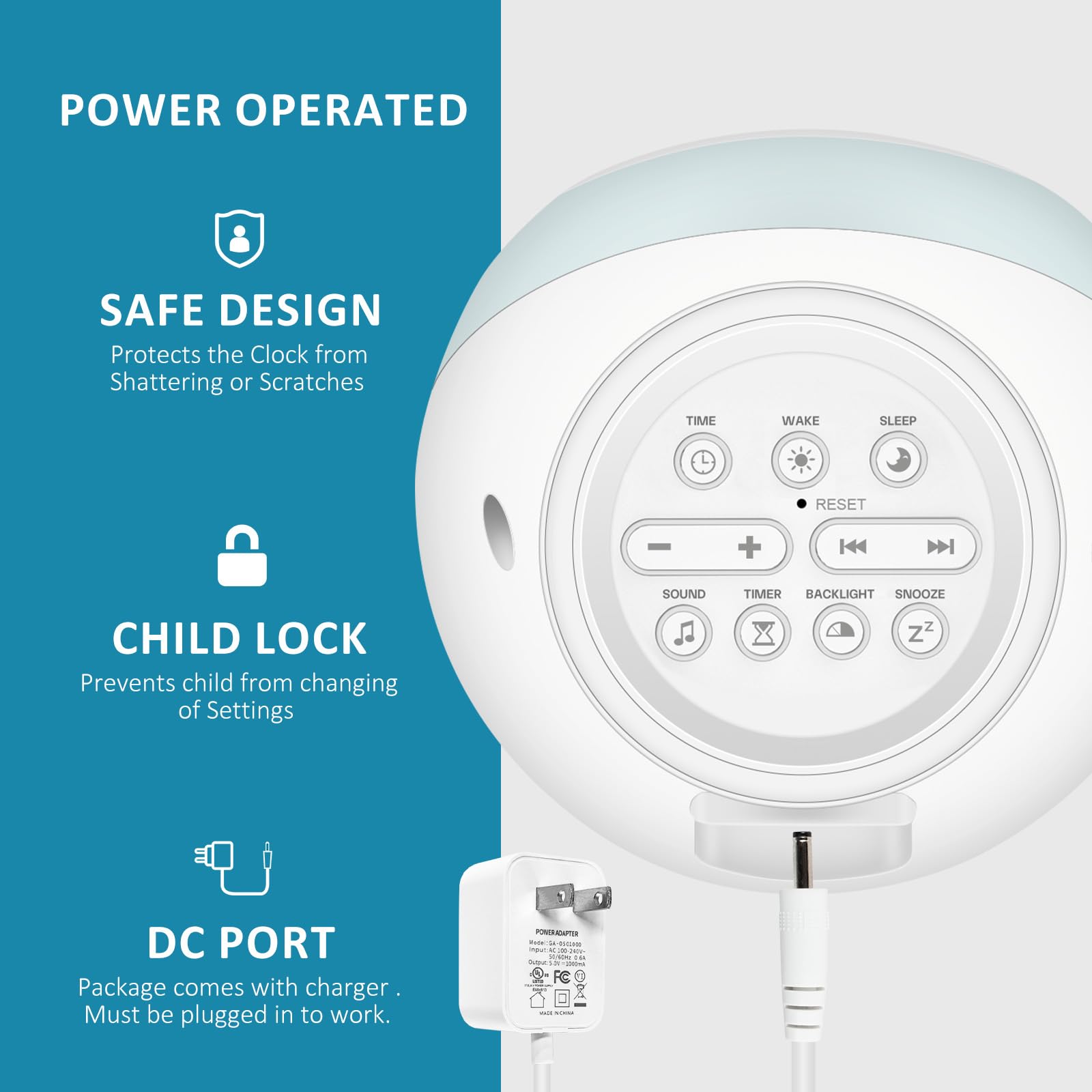 I.Code Sun & Moon Rise Kids Alarm Clock, Children's Sleep Trainer, Sleep Sound Machine, Wake Up Light & Night Light, Teach Kids Day & Night 🍁 All In One Marketplace Canada