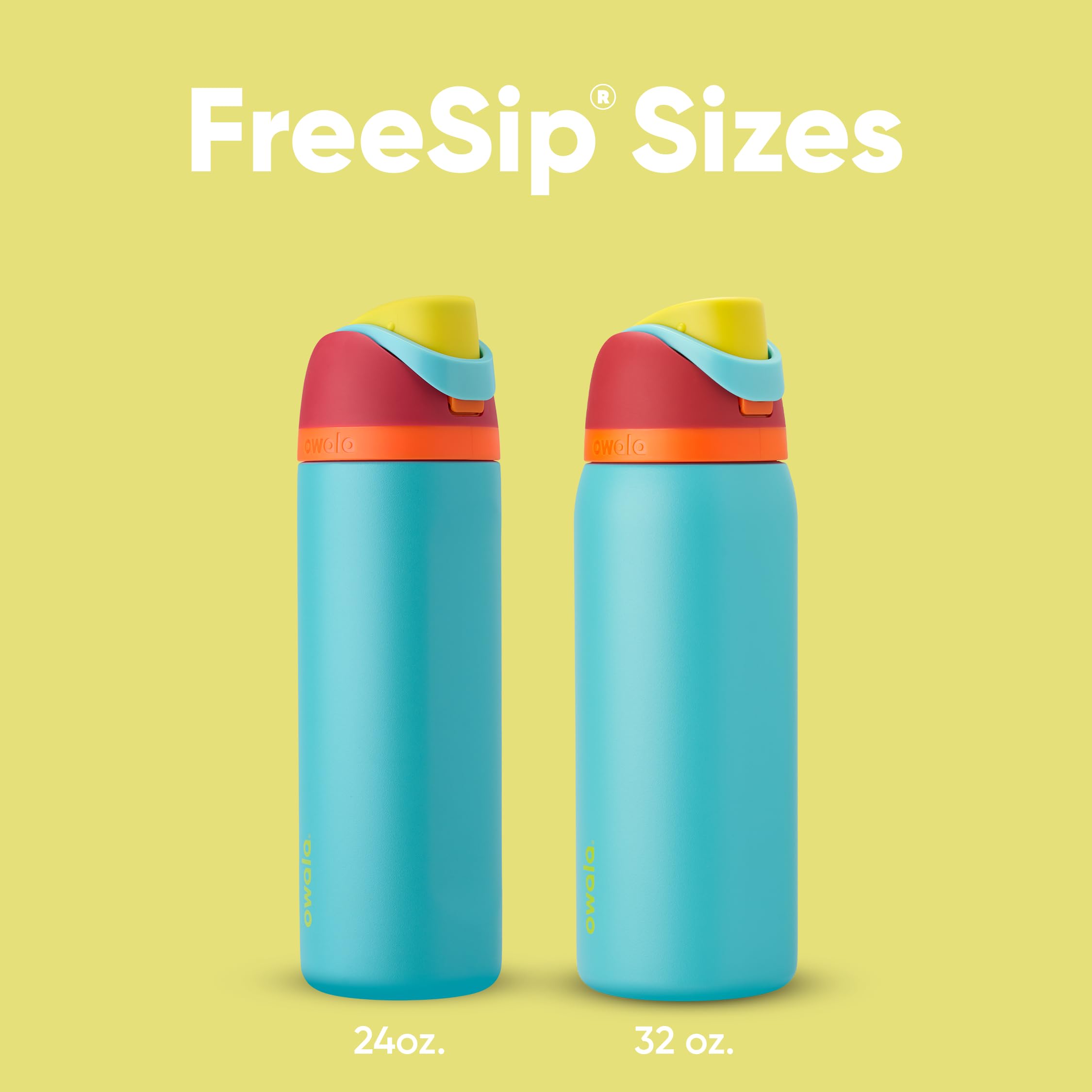 Owala FreeSip Insulated Stainless Steel Water Bottle with Straw for Sports and Travel, BPA-Free, 24-oz, Red/Aqua (Summer Sweetness) 🍁 All In One Marketplace Canada
