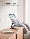 Nulaxy Aluminum Dual Foldable iPad Stand, Fully Adjustable Desktop Tablet Holder, iPad Accessories Office Compatible with 4-11