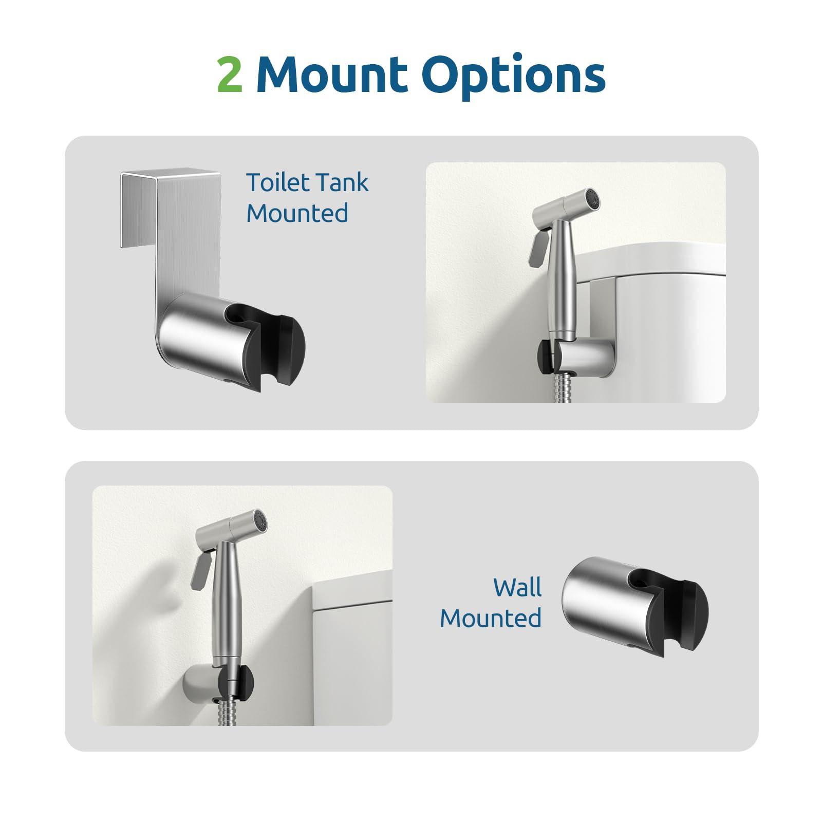 Fekivasy Handheld Bidet Sprayer for Toilet, Muslim Shower Bidet Attachment for Toilet, Adjustable Water Pressure with Bidet Hose for Feminine Wash, Bidet Faucet Cloth Diaper Sprayer for Baby Wash 🍁 All In One Marketplace Canada