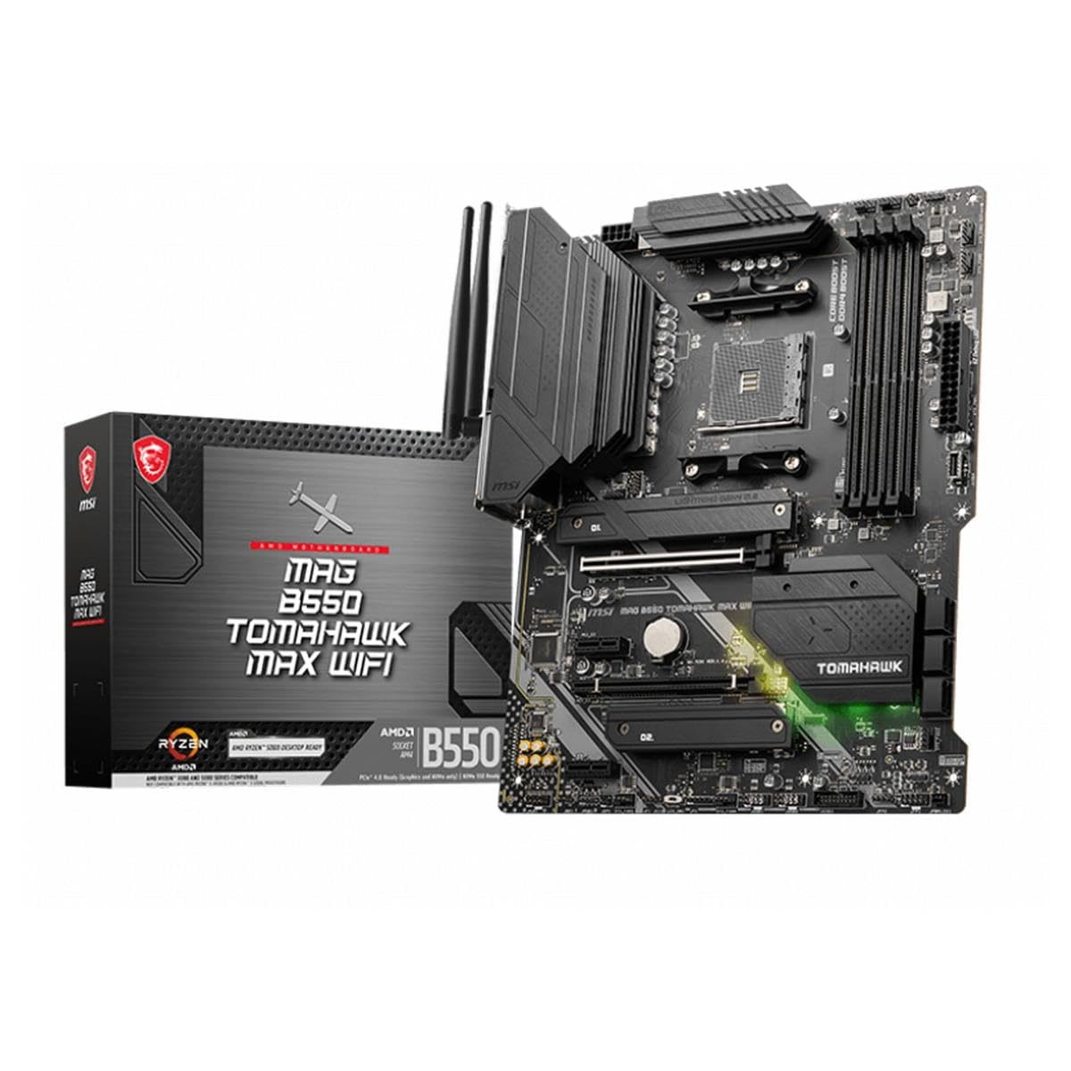 MSI MAG B550 Tomahawk MAX WiFi Gaming Motherboard AMD AM4, DDR4, PCIe 4.0, SATA 6Gb/s, M.2, USB 3.2 Gen 2, HDMI/DP, ATX, Wi-Fi 6E 🍁 All In One Marketplace Canada