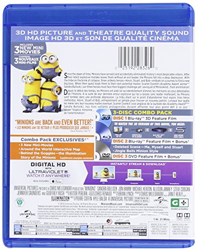 Minions - 3D Blu-Ray/Blu-Ray/DVD