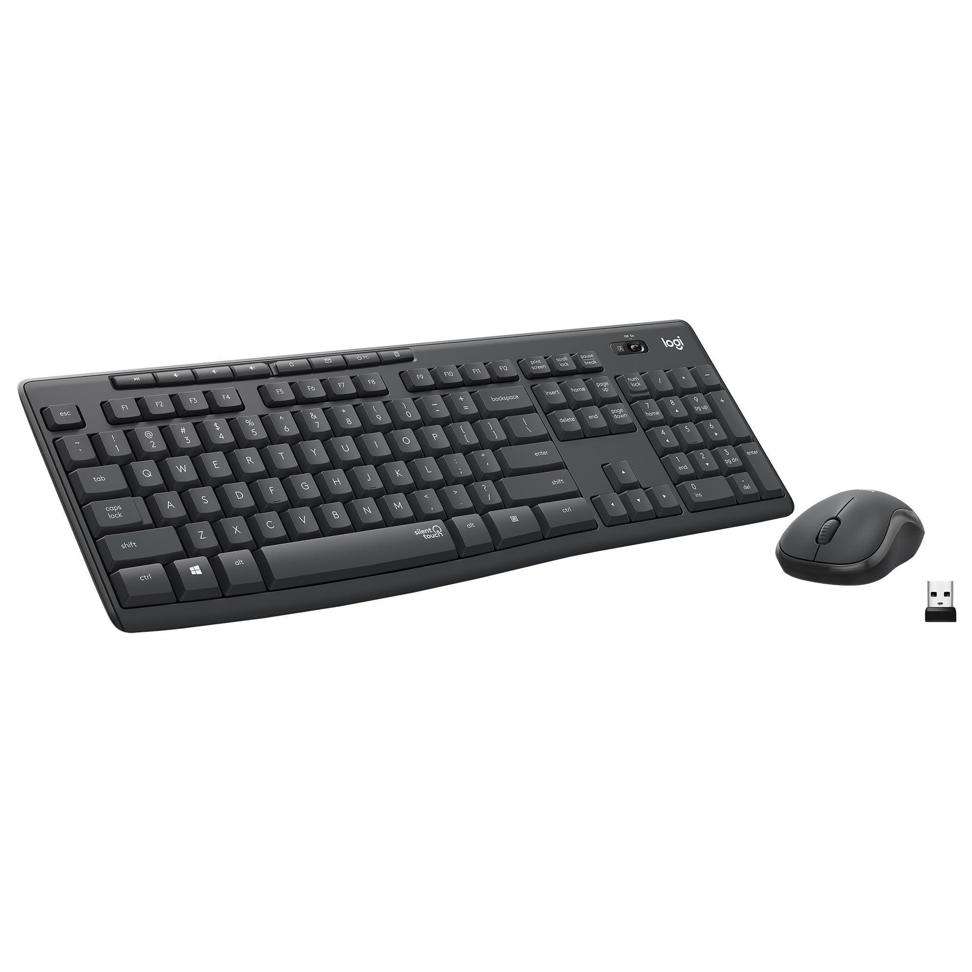 Logitech MK295 Mouse & Keyboard Combo with SilentTouch Technology, Full Numpad, Advanced Optical Tracking, Lag-Free, 90% Less Noise - Graphite 🍁 All In One Marketplace Canada