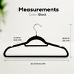 Utopia Home Premium Velvet Hangers 50 Pack - Non-Slip Clothes Hangers with Tie Bar - Black Hangers - Standard Hangers with 360 Degree Rotatable Hook - Heavy Duty Coat Hangers 🍁 All In One Marketplace Canada