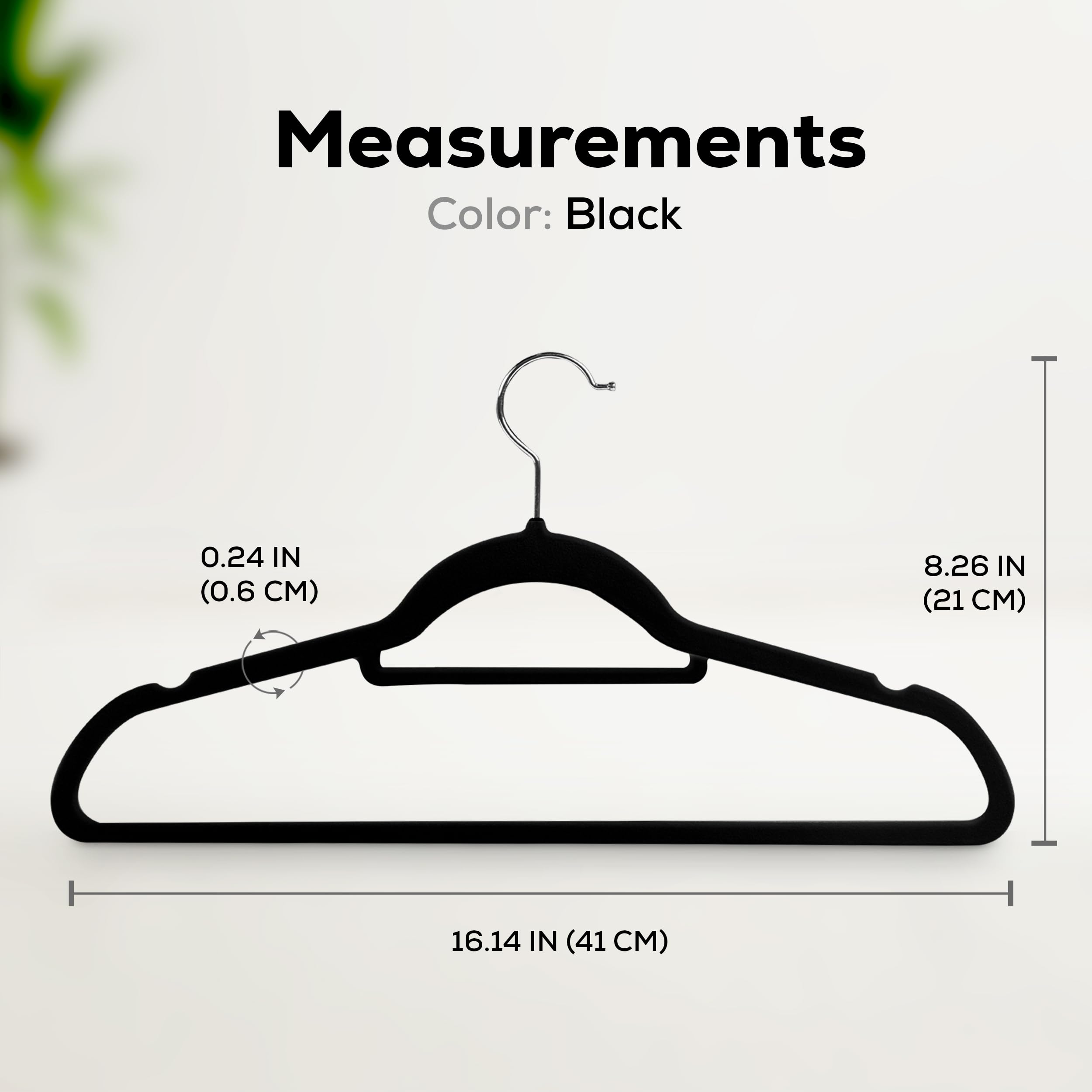 Utopia Home Premium Velvet Hangers 50 Pack - Non-Slip Clothes Hangers with Tie Bar - Black Hangers - Standard Hangers with 360 Degree Rotatable Hook - Heavy Duty Coat Hangers 🍁 All In One Marketplace Canada