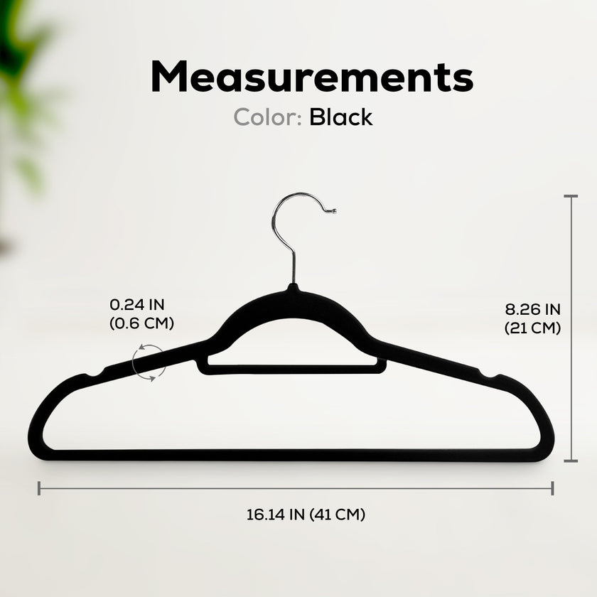 Utopia Home Premium Velvet Hangers 50 Pack - Non-Slip Clothes Hangers with Tie Bar - Black Hangers - Standard Hangers with 360 Degree Rotatable Hook - Heavy Duty Coat Hangers 🍁 All In One Marketplace Canada