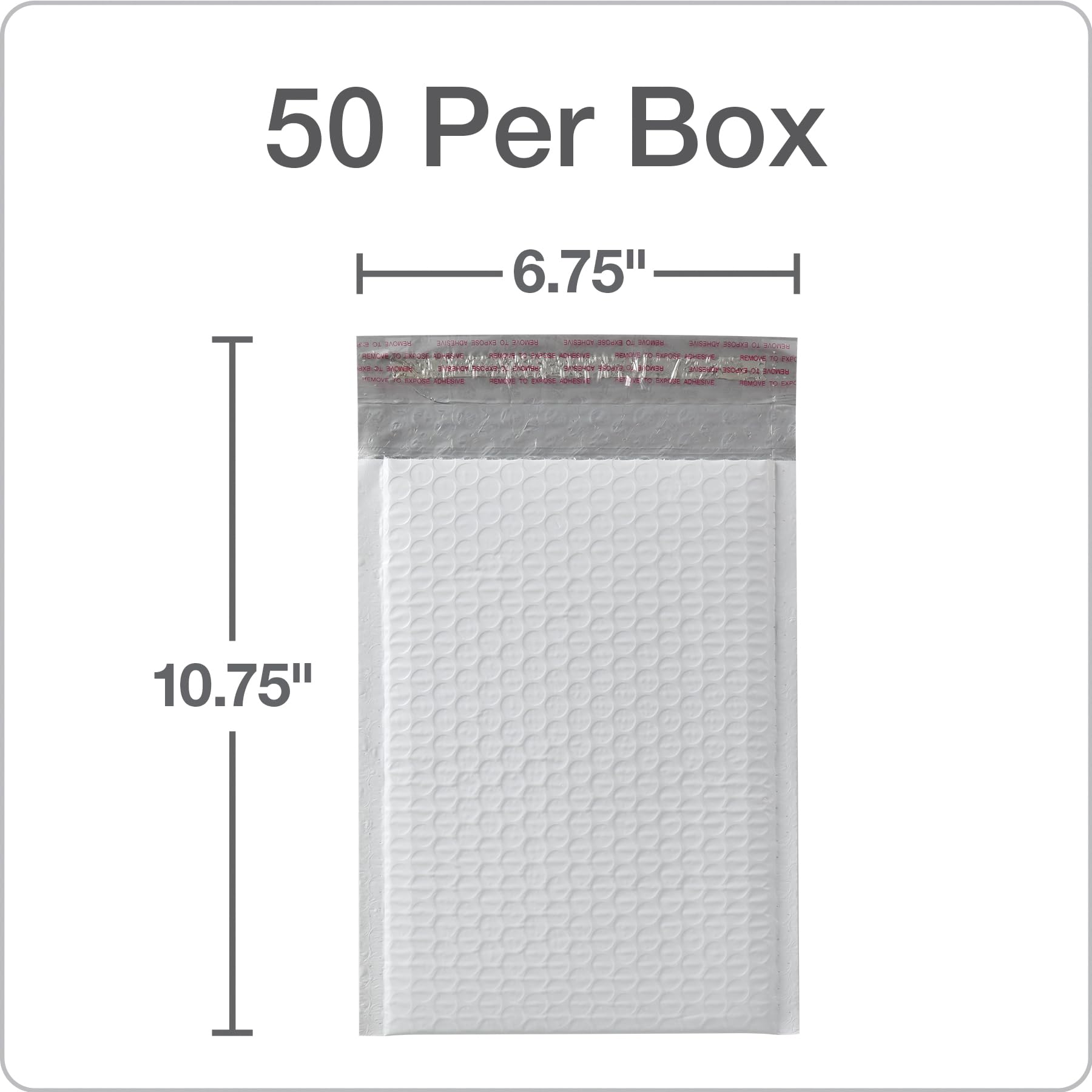 Quality Park Bubble Mailers, 6 x 9 Shipping Envelopes, Water Resistant White Poly Padded Envelopes, Redi-Strip Peel Off Closure, 50 Per Box (QUA85856) 🍁 All In One Marketplace Canada