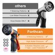 Forthcan Garden Hose Nozzle - 2 Pack Hand Sprayer With 8 Patterns for Watering, Car Wash, Cleaning and Showering Dogs & Pets (Orange) 🍁 All In One Marketplace Canada