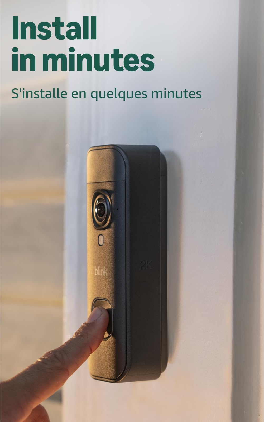 Blink Battery Doorbell 2K+ (newest model) — Wireless video doorbell, 2K resolution, enhanced audio. Required Sync Module not included – Add-On (Black) 🍁 All In One Marketplace Canada