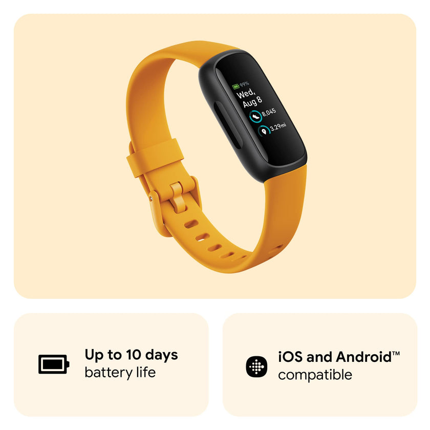 Google Fitbit Inspire 3 - Health and Fitness Tracker - Morning Glow / Black 🍁 All In One Marketplace Canada