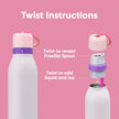 Owala FreeSip Twist Insulated Stainless Steel Water Bottle with Straw for Sports and Travel, BPA-Free, 24-oz, Pink/Purple (Dreamy Field) 🍁 All In One Marketplace Canada