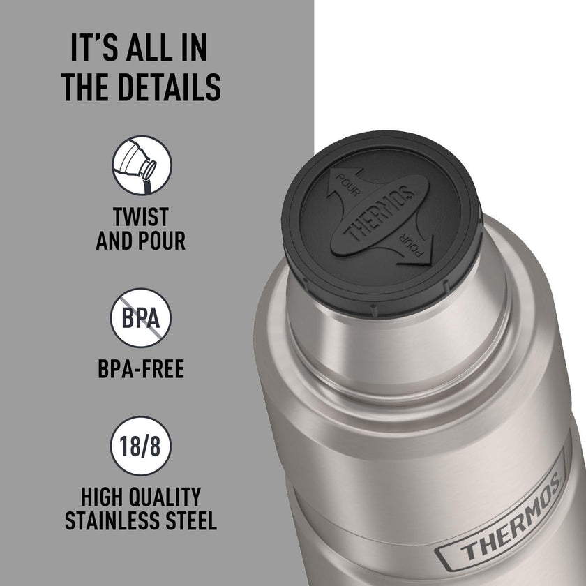 THERMOS Stainless King Beverage Bottle, 16oz, Matte Steel 🍁 All In One Marketplace Canada