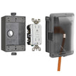 Sigma Engineered Solutions 16801 Non-Metallic Weatherproof Outdoor Electrical Outlet Kit w/Extra Duty Cover, Box and 15 Amp GFCI Receptacle, in-USE, Clear/Gray, 1 Gang, Lockable with Patented Hinge 🍁 All In One Marketplace Canada