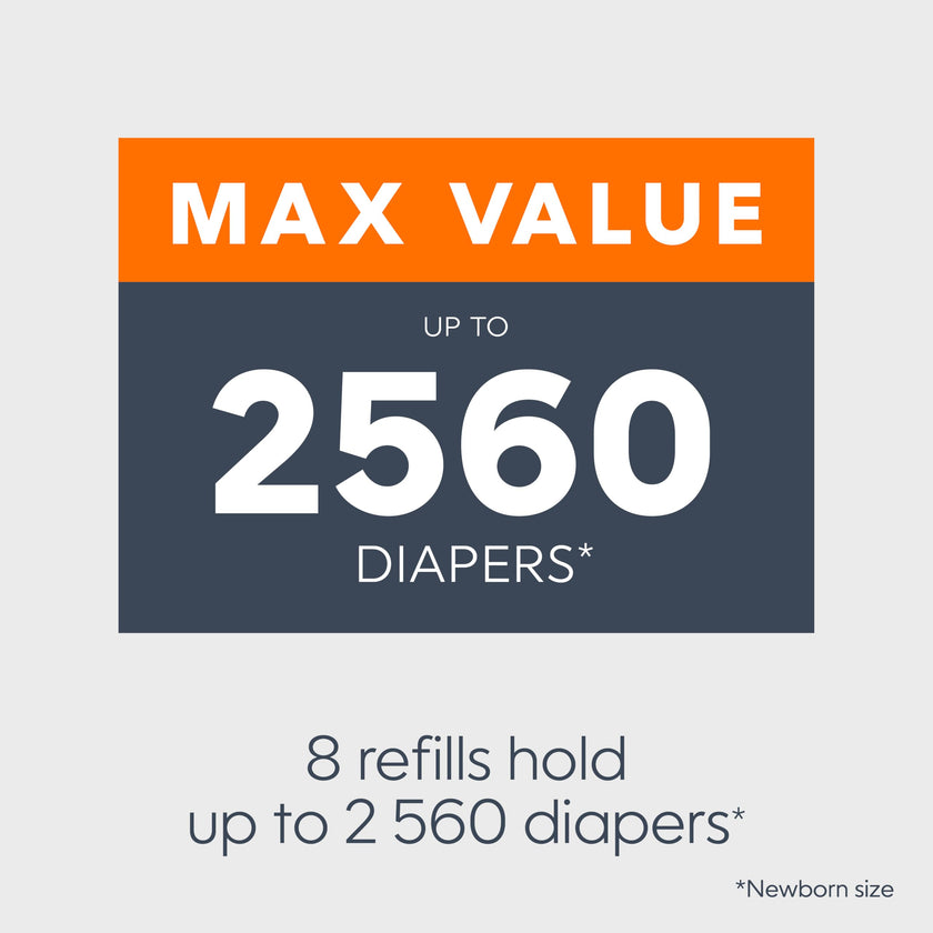 Diaper Genie Essentials Round Refill 8-Pack, Unscented, Fits Complete Pails 🍁 All In One Marketplace Canada