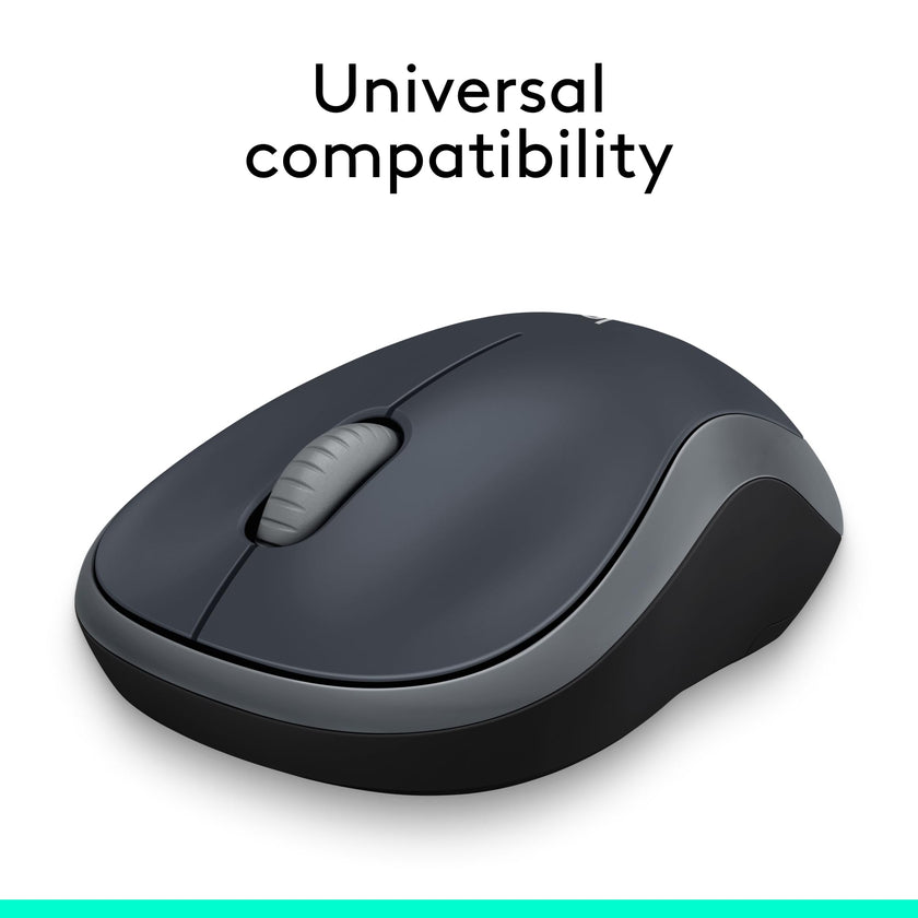 Logitech M185 Wireless Mouse, 2.4GHz with USB Mini Receiver, 12-Month Battery Life, 1000 DPI Optical Tracking, Ambidextrous, Compatible with PC, Mac, Laptop - Swift Grey 🍁 All In One Marketplace Canada