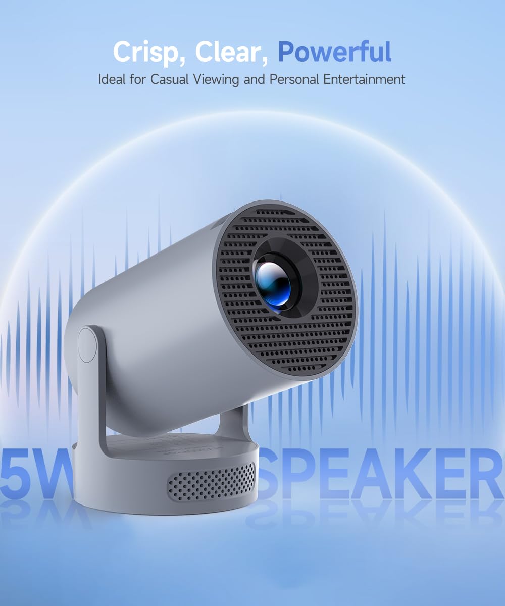 Magcubic Mini Projector with 4K Support, Portable Projecteur with WiFi 6 and Bluetooth 5.4, Auto Keystone, 200 ANSI, 180 Degree Rotation, Built-in Apps Smart Projector for Home Outdoor HY300PRO+ 🍁 All In One Marketplace Canada