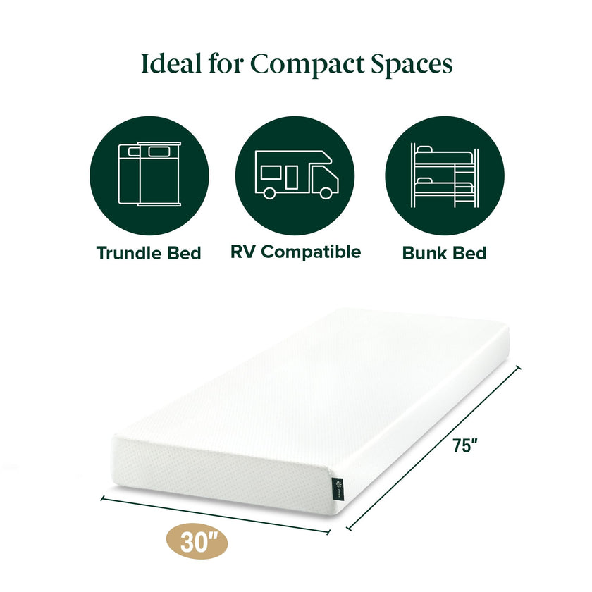 ZINUS 5 Inch Memory Foam Mattress/Bunk Bed Mattress, Narrow Twin 🍁 All In One Marketplace Canada